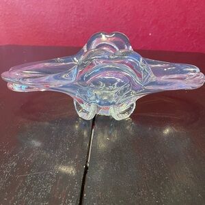 Vintage Bohemia Czechoslovakia 1414 art glass bowl